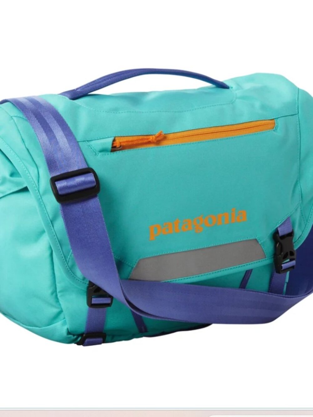 Vintage Patagonia Mini Mass Messenger Bag Blue Teal Purple Orange Colorblock
